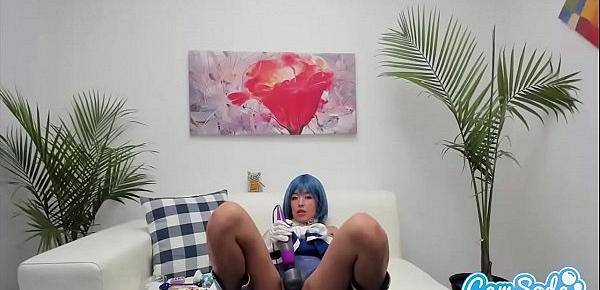  Marica Hase in Sayaka Miki Cosplay Masturbation